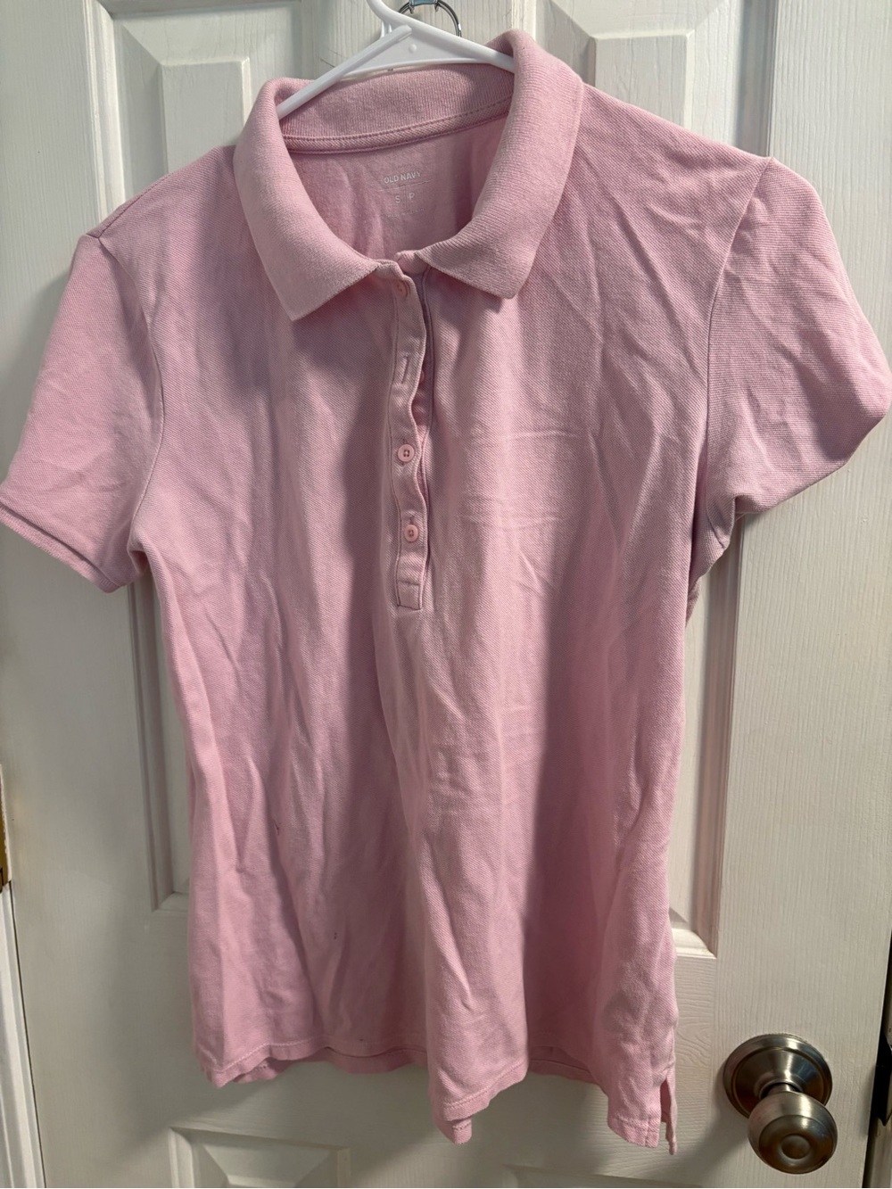 Old Navy Light Pink Short-Sleeve Polo Top